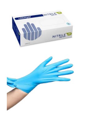 Luvas de Exame em Nitrilo Azul sem Pó
