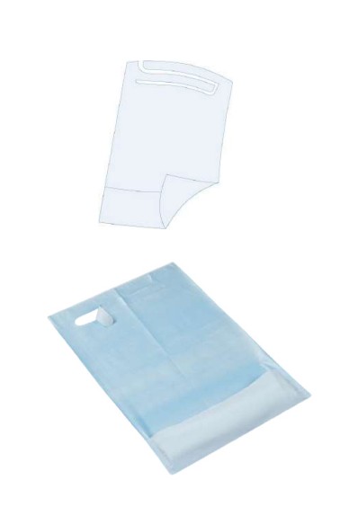Babetes Descartáveis em Papel + PE com Bolsa
