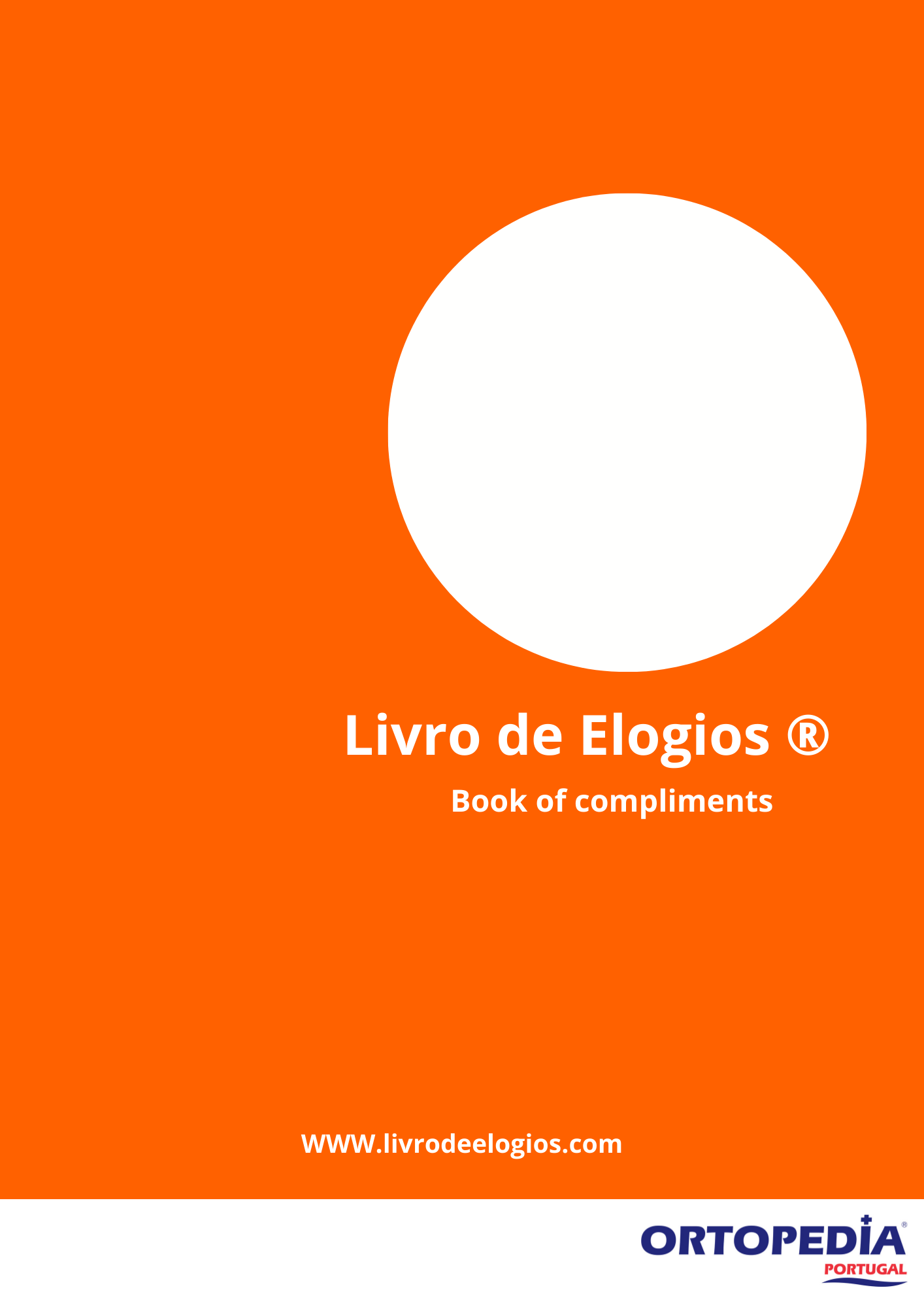 Capa do livro de elogios da Ortopedia Portugal